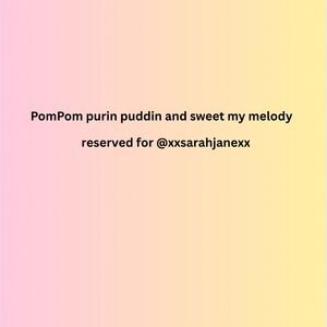 PomPom purin puddin and sweet my melody - reserved for @xxsarahjanexx